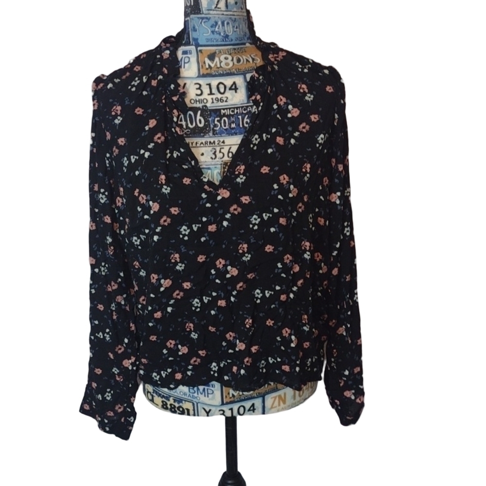 Anthropologie cloth & stone floral top size small - Picture 2 of 9